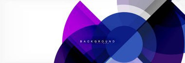 Arka plan - çok renkli daireler, trendy en az geometrik tasarım