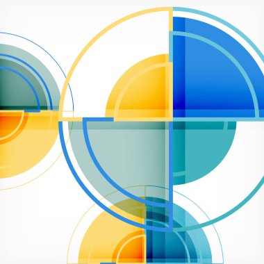 Yaratıcı 3d etkisi ile geometrik arka plan daire