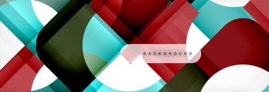 Renkli kareler kompozisyon soyut afiş. Gösterim amacıyla broşür veya el ilanı, sunum ve web tasarım düzeni