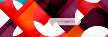 Geometrik kareler afiş soyut. Vektör çizim broşür veya el ilanı, sunum ve web tasarım düzeni için