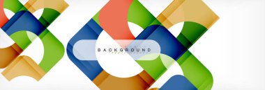 Renkli kareler kompozisyon soyut afiş. Gösterim amacıyla broşür veya el ilanı, sunum ve web tasarım düzeni