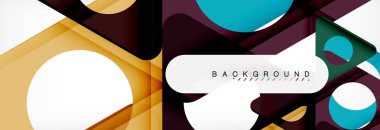 Geometrik arka plan. Modern örtüşen üçgenler. Mesajınız için alışılmadık renkli şekiller. İş veya teknik okul sunuyu, app kapak