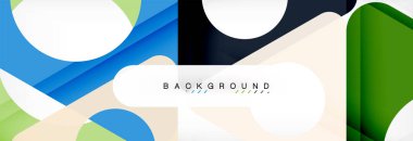 Geometrik arka plan. Modern örtüşen üçgenler. Mesajınız için alışılmadık renkli şekiller. İş veya teknik okul sunuyu, app kapak