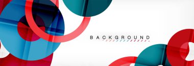 Gri arka plan, modern geometrik desen tasarım renkli halkalar. Vektör iş veya teknoloji tanıtım tasarım şablonu, broşür veya el ilanı desenli veya geometrik web afiş