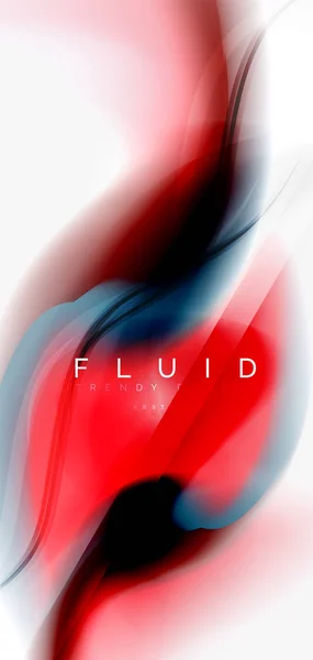 Fluid flowing wave abstract background — Stock Vector