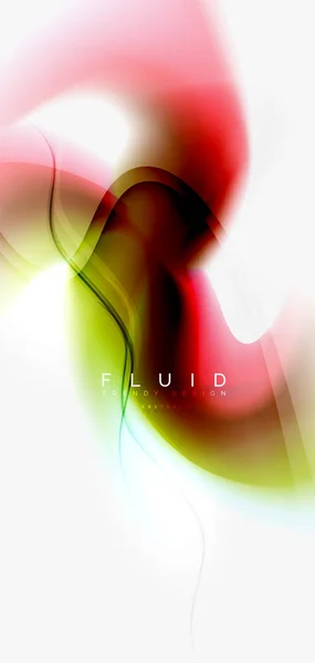 Vague de flux de couleur, modèle de conception liquide à la mode — Image vectorielle