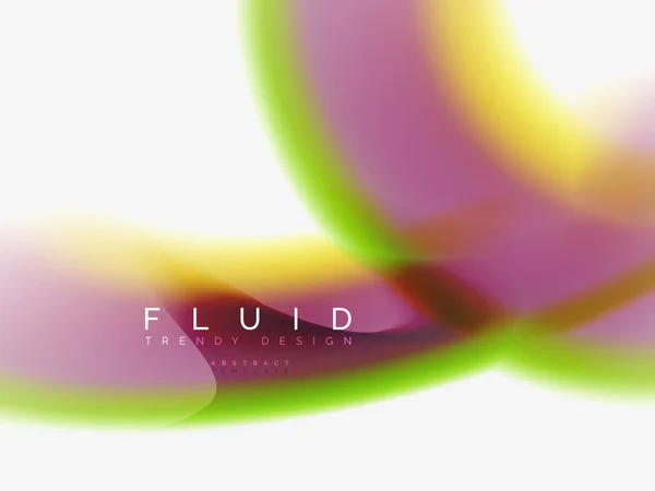 Fondo flujo de color abstracto, diseño líquido — Vector de stock