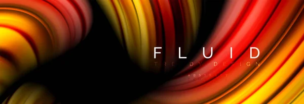 Fluido ondulante fluido colori effetto movimento, sfondo olografico astratto. Illustrazione vettoriale — Vettoriale Stock