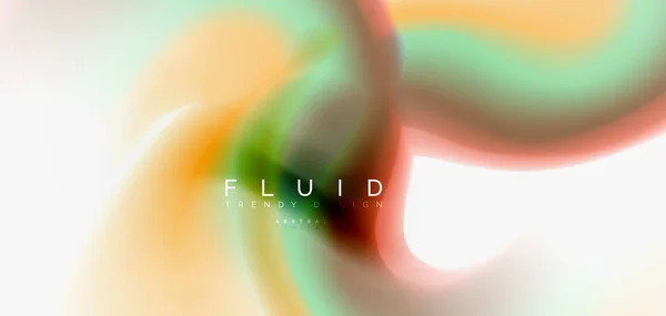 彩色流动波, 时尚液体设计模板 — 图库矢量图片