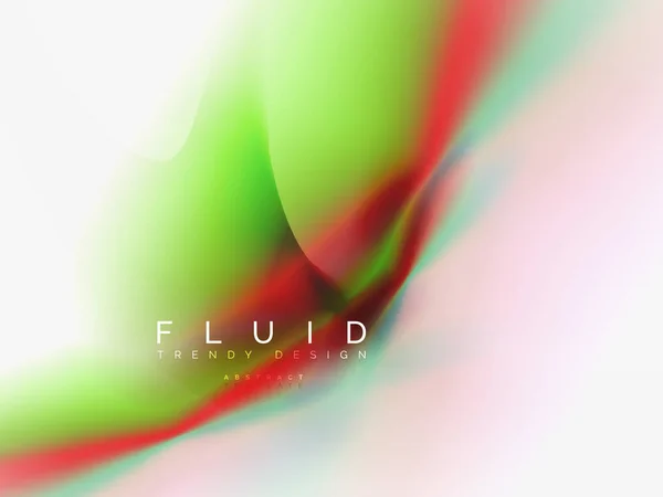 Hintergrund abstrakt - flüssige Farben Wellenfluss — Stockvektor