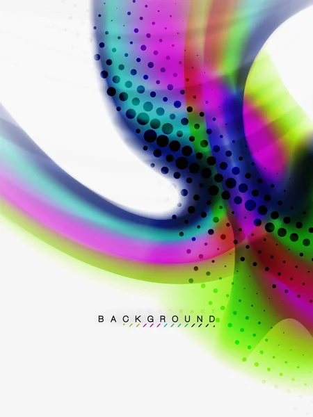 Hintergrund abstrakt - flüssige Farben Wellenfluss — Stockvektor