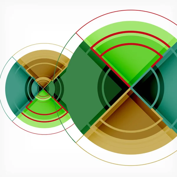 Yaratıcı 3d etkisi ile geometrik arka plan daire