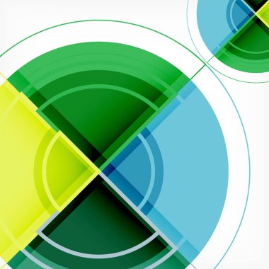 Yaratıcı 3d etkisi ile geometrik arka plan daire