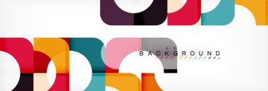 Renkli kare şekiller, geometrik modern arka plan