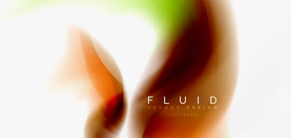 Fluid flowing wave abstract background — Stock Vector