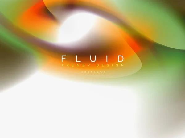 Fondo abstracto - flujo de ondas de colores líquidos — Archivo Imágenes Vectoriales