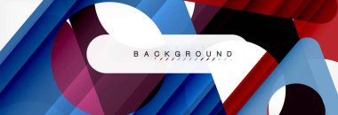 Geometrik arka plan, daireler ve üçgenler şekiller afiş. Gösterim amacıyla broşür veya el ilanı, sunum ve web tasarım düzeni