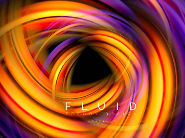 Fluido onda suave fundo abstrato, fluindo conceito de movimento de cor brilhante, modelo de layout abstrato na moda para apresentação de negócios ou tecnologia ou capa de brochura web, papel de parede — Vetor de Stock