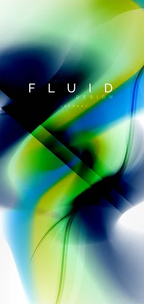 Mezcla de flujo de color líquido fondo abstracto. Plantilla de diseño abstracto de moda para presentación de negocios o tecnología, póster de Internet o portada de folleto web, papel pintado — Archivo Imágenes Vectoriales