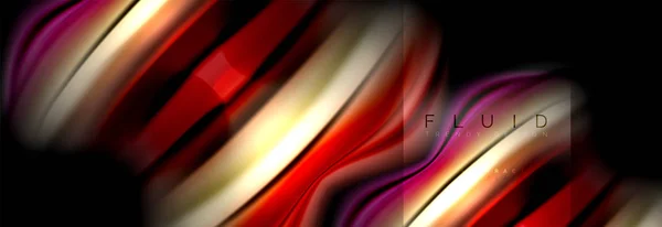 Formes abstraites fluides arc-en-ciel, conception de couleurs liquides, fond de texture ondulée en marbre ou en plastique coloré, modèle multicolore pour la présentation d'entreprise ou de technologie ou conception de couverture de brochure Web — Image vectorielle
