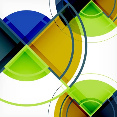 Yaratıcı 3d etkisi ile geometrik arka plan daire