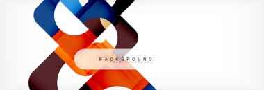 Renkli kareler kompozisyon soyut afiş. Gösterim amacıyla broşür veya el ilanı, sunum ve web tasarım düzeni