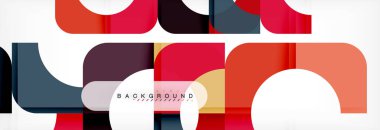 Renkli kare şekiller, geometrik modern arka plan