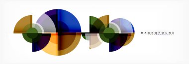 Vektör fantastik daire modern geometrik arka plan şablonu