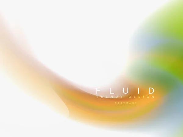 Fondo abstracto - flujo de ondas de colores líquidos — Archivo Imágenes Vectoriales