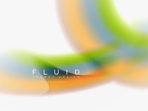 Résumé de fond - flux d'onde de couleurs liquides — Image vectorielle