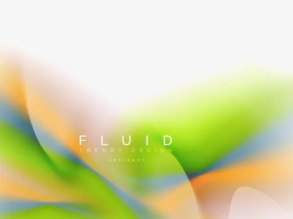 Fondo abstracto - flujo de ondas de colores líquidos — Vector de stock