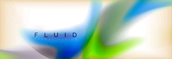 Diseño holográfico abstracto de los colores líquidos del fondo — Vector de stock