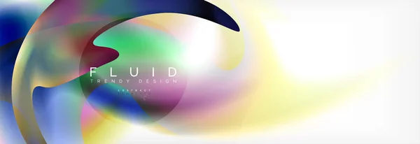 Abstracte holografische vloeistof achtergrondkleuren wave ontwerp — Stockvector