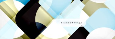 Geometrik kareler afiş soyut. Vektör çizim broşür veya el ilanı, sunum ve web tasarım düzeni için