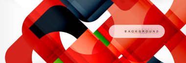 Geometrik kareler afiş soyut. Vektör çizim broşür veya el ilanı, sunum ve web tasarım düzeni için