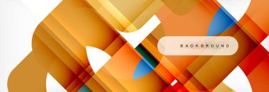 Geometrik kareler afiş soyut. Vektör çizim broşür veya el ilanı, sunum ve web tasarım düzeni için