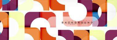 Renkli kareler kompozisyon soyut afiş. Gösterim amacıyla broşür veya el ilanı, sunum ve web tasarım düzeni