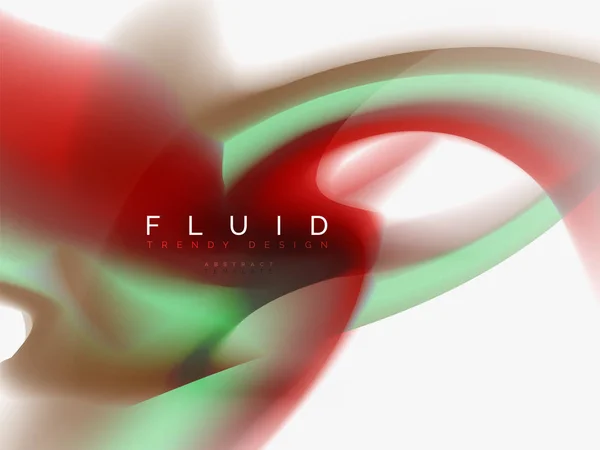 Résumé de fond - flux d'onde de couleurs liquides — Image vectorielle