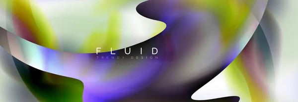 Fond abstrait holographique couleurs liquides design — Image vectorielle