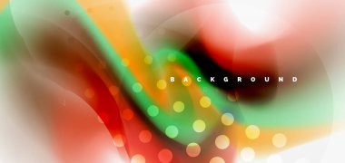 Renk akan dalga, trendy sıvı tasarım şablonu