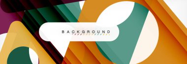 Geometrik arka plan. Modern örtüşen üçgenler. Mesajınız için alışılmadık renkli şekiller. İş veya teknik okul sunuyu, app kapak