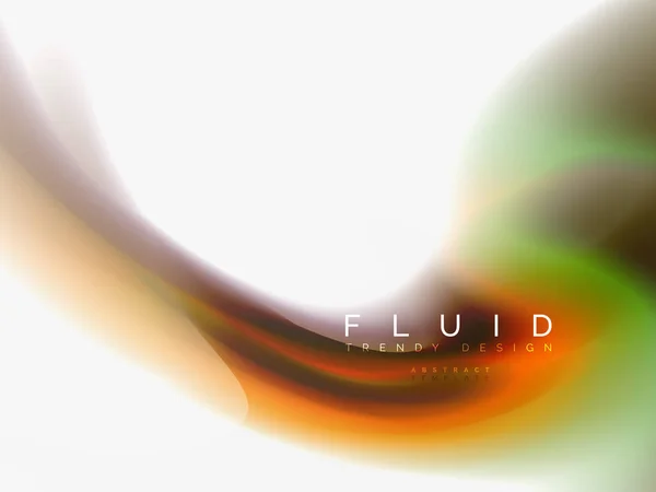 Sfondo astratto - flusso d'onda di colori liquidi — Vettoriale Stock