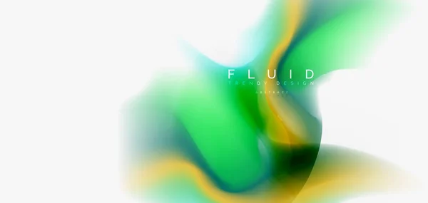 Flüssigkeit fließende Welle abstrakter Hintergrund — Stockvektor