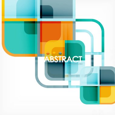 Arka plan, kare geometrik kompozisyon şekiller.