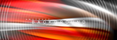 Sıvı renkli dalga satır arkaplanı. Trendy soyut düzeni şablonu için iş veya teknoloji tanıtımı, internet poster ya da web broşür kapak, duvar kağıdı