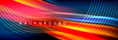 Sıvı renkli dalga satır arkaplanı. Trendy soyut düzeni şablonu için iş veya teknoloji tanıtımı, internet poster ya da web broşür kapak, duvar kağıdı