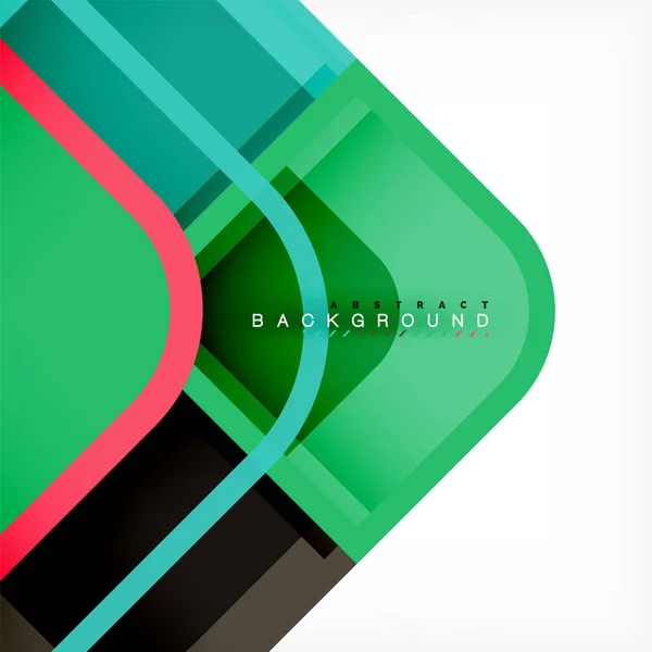 Fyrkantig geometriskt abstrakt bakgrund, papper konstdesign för omslagsdesign, bok mall, affisch, cd cover illustration — Stock vektor