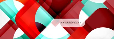 Geometrik kareler afiş soyut. Vektör çizim broşür veya el ilanı, sunum ve web tasarım düzeni için