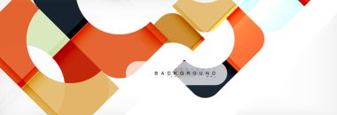 Renkli kareler kompozisyon soyut afiş. Gösterim amacıyla broşür veya el ilanı, sunum ve web tasarım düzeni