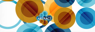 Soyut renkli geometrik kompozisyon - çok renkli daire arka plan